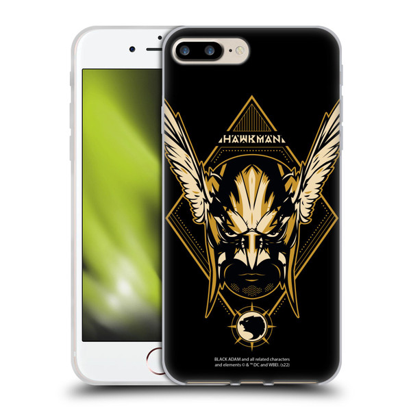 Black Adam Graphics Hawkman Soft Gel Case for Apple iPhone 7 Plus / iPhone 8 Plus