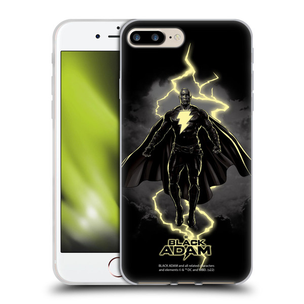 Black Adam Graphics Lightning Soft Gel Case for Apple iPhone 7 Plus / iPhone 8 Plus