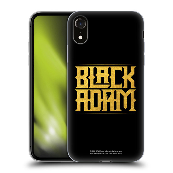 Black Adam Graphics Logotype Soft Gel Case for Apple iPhone XR