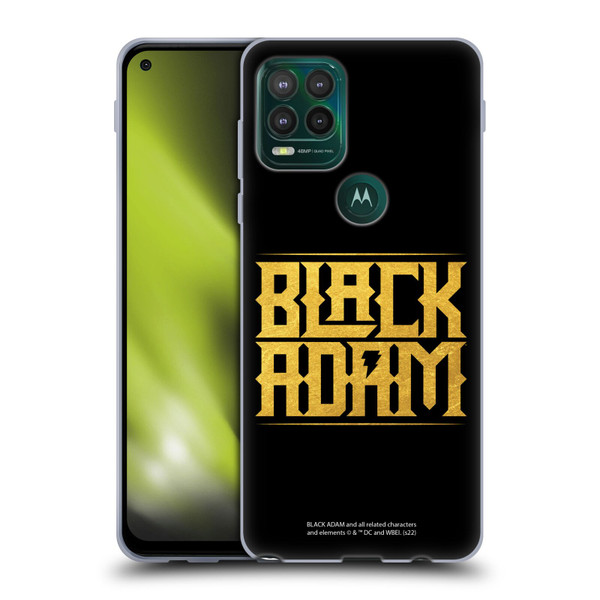 Black Adam Graphics Logotype Soft Gel Case for Motorola Moto G Stylus 5G 2021