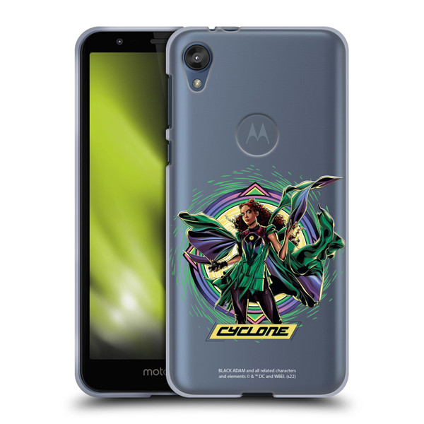 Black Adam Graphics Cyclone Soft Gel Case for Motorola Moto E6