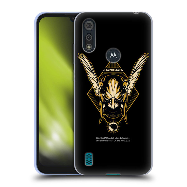 Black Adam Graphics Hawkman Soft Gel Case for Motorola Moto E6s (2020)