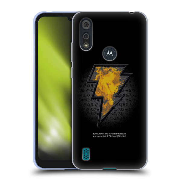Black Adam Graphics Icon Soft Gel Case for Motorola Moto E6s (2020)