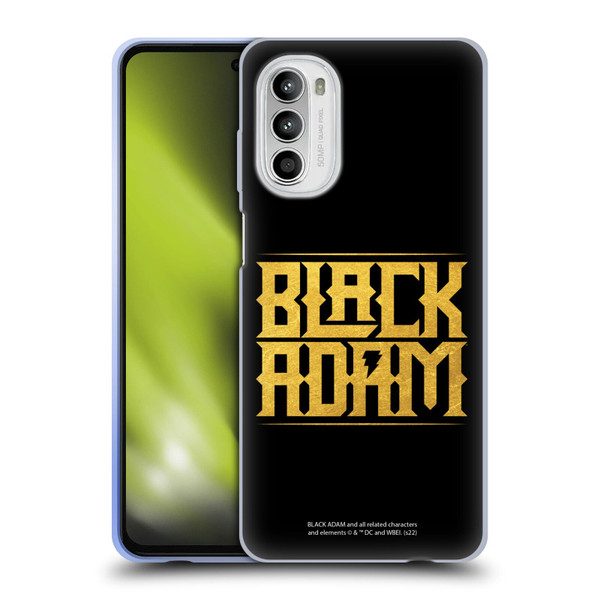 Black Adam Graphics Logotype Soft Gel Case for Motorola Moto G52