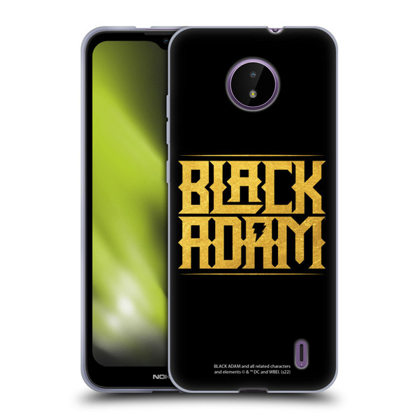 Black Adam Graphics Logotype Soft Gel Case for Nokia C10 / C20