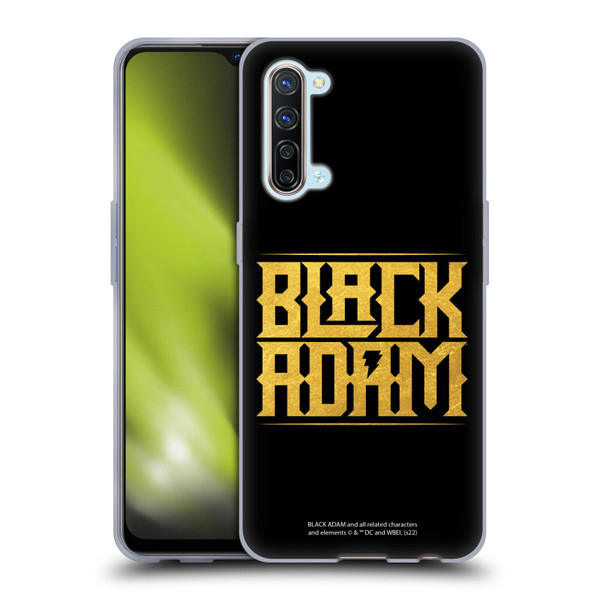 Black Adam Graphics Logotype Soft Gel Case for OPPO Find X2 Lite 5G
