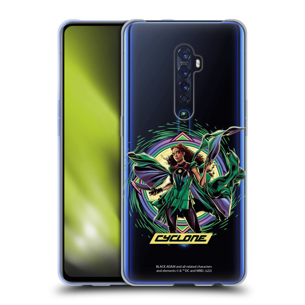Black Adam Graphics Cyclone Soft Gel Case for OPPO Reno 2