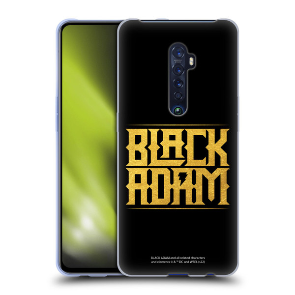 Black Adam Graphics Logotype Soft Gel Case for OPPO Reno 2