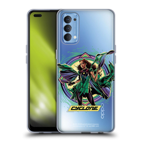 Black Adam Graphics Cyclone Soft Gel Case for OPPO Reno 4 5G