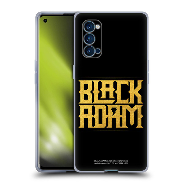 Black Adam Graphics Logotype Soft Gel Case for OPPO Reno 4 Pro 5G