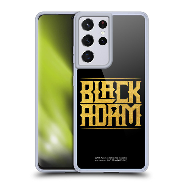 Black Adam Graphics Logotype Soft Gel Case for Samsung Galaxy S21 Ultra 5G