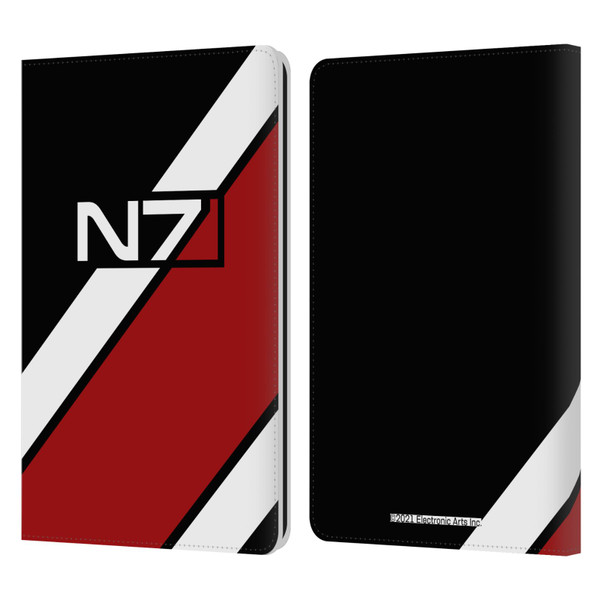 EA Bioware Mass Effect Graphics N7 Logo Stripes Leather Book Wallet Case Cover For Amazon Kindle Paperwhite 1 / 2 / 3