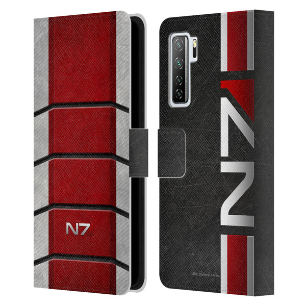 EA Bioware Mass Effect Graphics N7 Logo Armor Leather Book Wallet Case Cover For Huawei Nova 7 SE/P40 Lite 5G