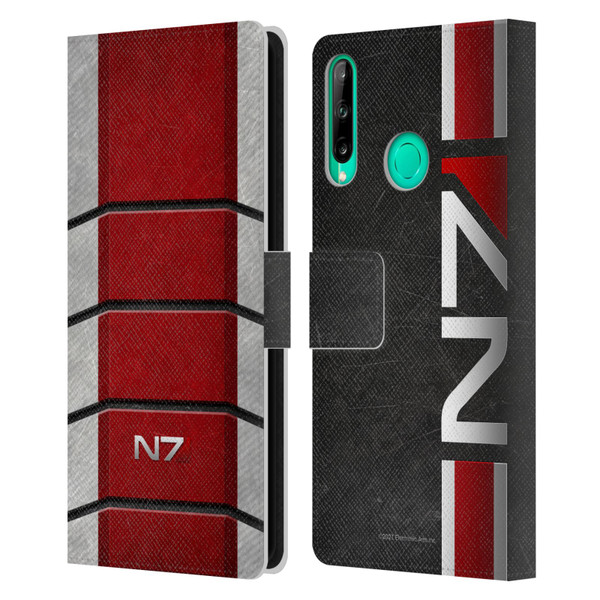 EA Bioware Mass Effect Graphics N7 Logo Armor Leather Book Wallet Case Cover For Huawei P40 lite E