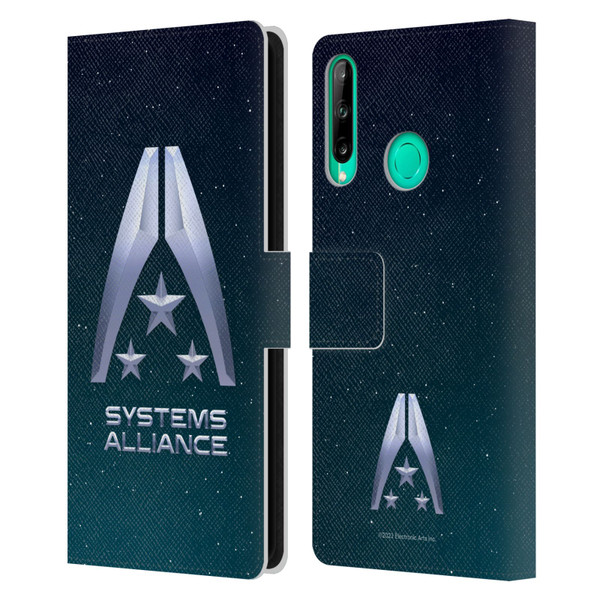 EA Bioware Mass Effect Graphics Systems Alliance Logo Leather Book Wallet Case Cover For Huawei P40 lite E