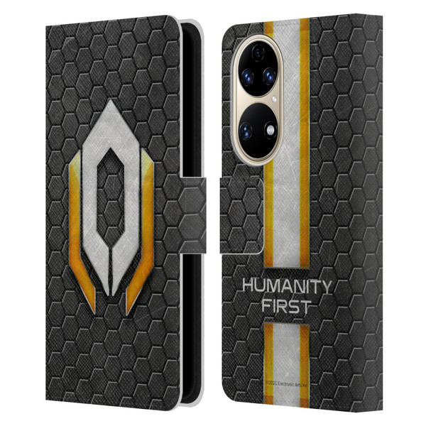 EA Bioware Mass Effect Graphics Cerberus Logo Leather Book Wallet Case Cover For Huawei P50