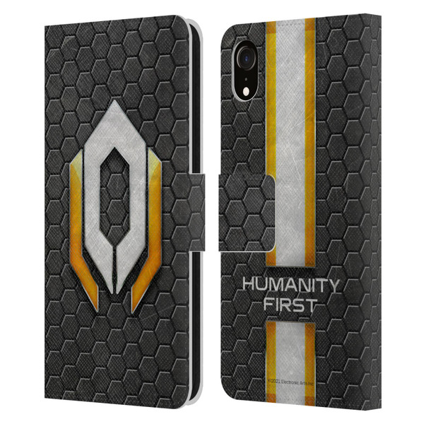 EA Bioware Mass Effect Graphics Cerberus Logo Leather Book Wallet Case Cover For Apple iPhone XR