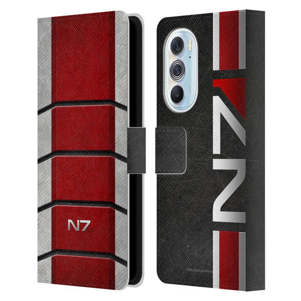 EA Bioware Mass Effect Graphics N7 Logo Armor Leather Book Wallet Case Cover For Motorola Edge X30