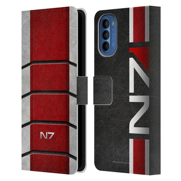 EA Bioware Mass Effect Graphics N7 Logo Armor Leather Book Wallet Case Cover For Motorola Moto G41