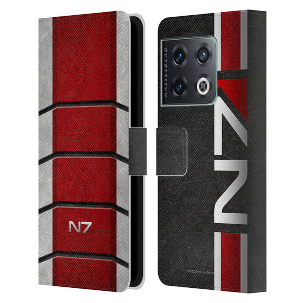 EA Bioware Mass Effect Graphics N7 Logo Armor Leather Book Wallet Case Cover For OnePlus 10 Pro