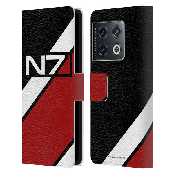 EA Bioware Mass Effect Graphics N7 Logo Stripes Leather Book Wallet Case Cover For OnePlus 10 Pro