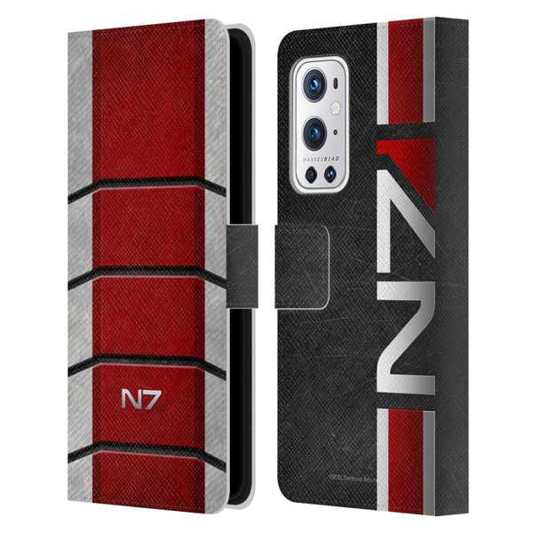 EA Bioware Mass Effect Graphics N7 Logo Armor Leather Book Wallet Case Cover For OnePlus 9 Pro