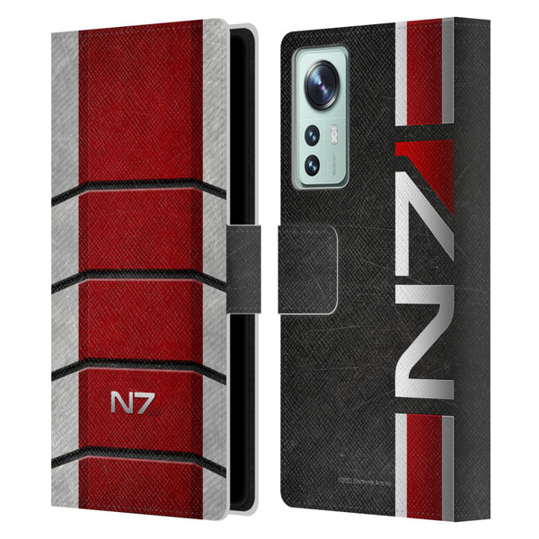 EA Bioware Mass Effect Graphics N7 Logo Armor Leather Book Wallet Case Cover For Xiaomi 12
