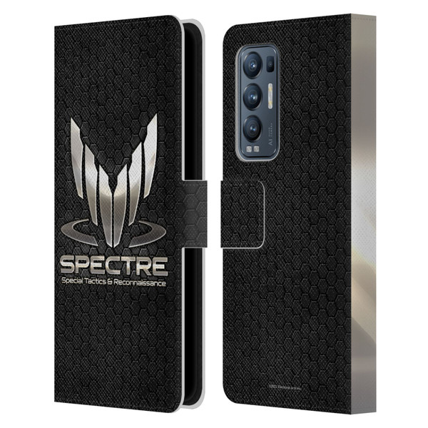 EA Bioware Mass Effect 3 Badges And Logos Spectre Leather Book Wallet Case Cover For OPPO Find X3 Neo / Reno5 Pro+ 5G