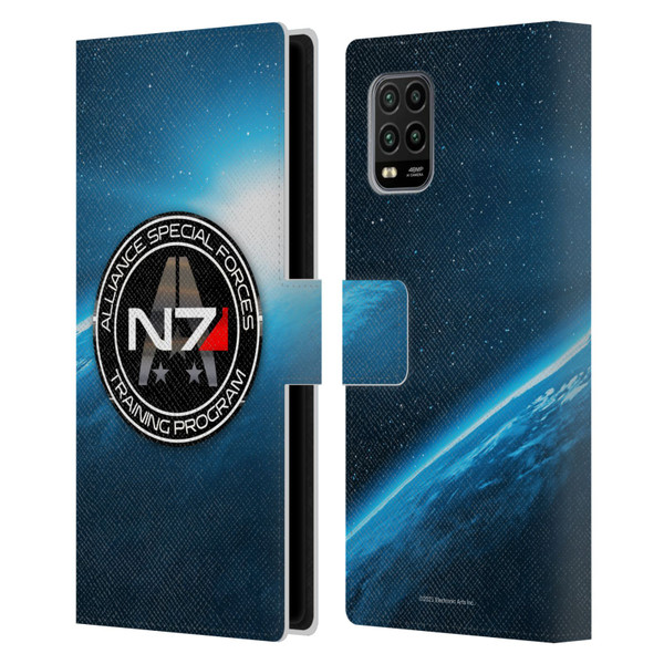 EA Bioware Mass Effect 3 Badges And Logos N7 Training Program Leather Book Wallet Case Cover For Xiaomi Mi 10 Lite 5G