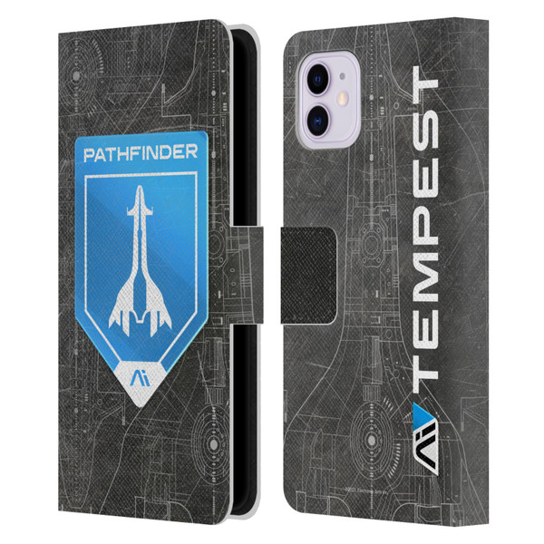EA Bioware Mass Effect Andromeda Graphics Pathfinder Badge Leather Book Wallet Case Cover For Apple iPhone 11