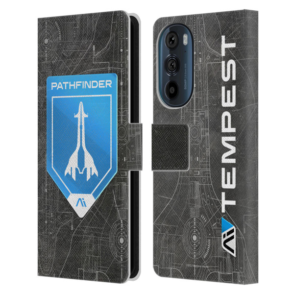 EA Bioware Mass Effect Andromeda Graphics Pathfinder Badge Leather Book Wallet Case Cover For Motorola Edge 30