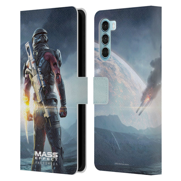 EA Bioware Mass Effect Andromeda Graphics Key Art Super Deluxe 2017 Leather Book Wallet Case Cover For Motorola Edge S30 / Moto G200 5G
