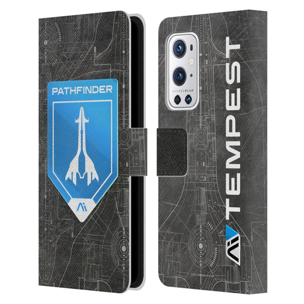 EA Bioware Mass Effect Andromeda Graphics Pathfinder Badge Leather Book Wallet Case Cover For OnePlus 9 Pro