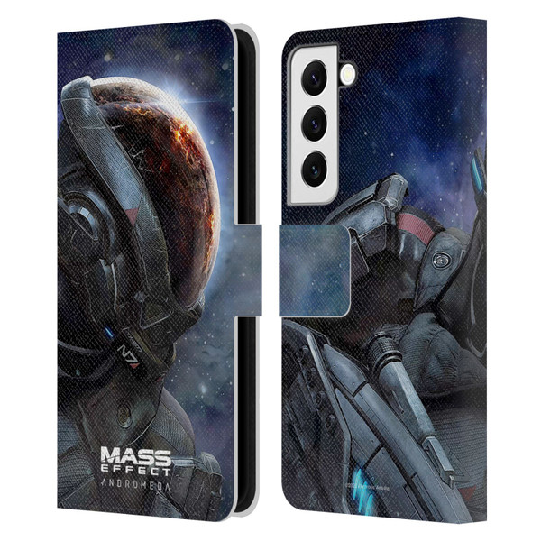 EA Bioware Mass Effect Andromeda Graphics Key Art 2017 Leather Book Wallet Case Cover For Samsung Galaxy S22 5G