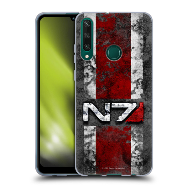 EA Bioware Mass Effect Graphics N7 Logo Distressed Soft Gel Case for Huawei Y6p