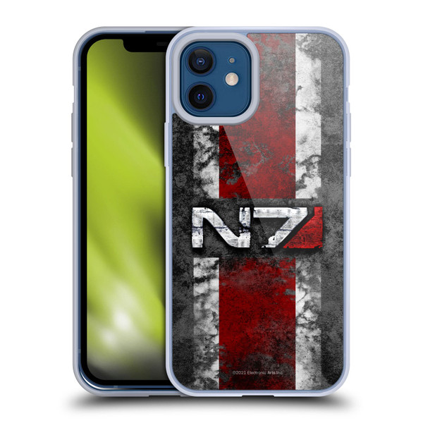 EA Bioware Mass Effect Graphics N7 Logo Distressed Soft Gel Case for Apple iPhone 12 / iPhone 12 Pro