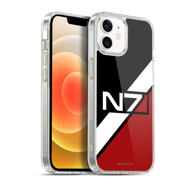 EA Bioware Mass Effect Graphics N7 Logo Stripes Soft Gel Case for Apple iPhone 12 / iPhone 12 Pro & MagSafe