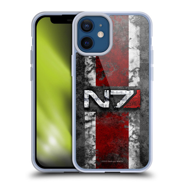EA Bioware Mass Effect Graphics N7 Logo Distressed Soft Gel Case for Apple iPhone 12 Mini & MagSafe