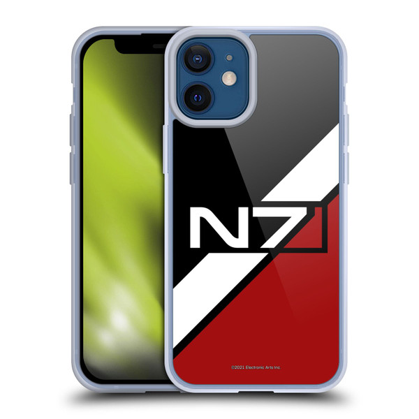EA Bioware Mass Effect Graphics N7 Logo Stripes Soft Gel Case for Apple iPhone 12 Mini & MagSafe
