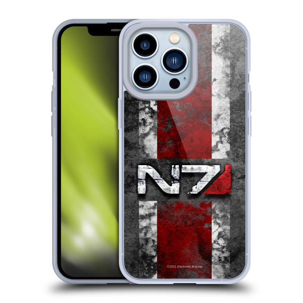 EA Bioware Mass Effect Graphics N7 Logo Distressed Soft Gel Case for Apple iPhone 13 Pro & MagSafe