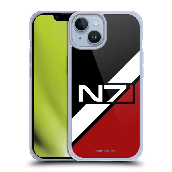 EA Bioware Mass Effect Graphics N7 Logo Stripes Soft Gel Case for Apple iPhone 14