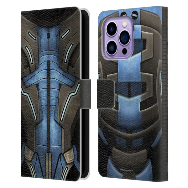 EA Bioware Mass Effect Armor Collection Garrus Vakarian Leather Book Wallet Case Cover For Apple iPhone 14 Pro Max