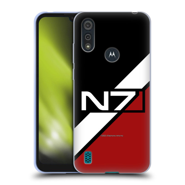 EA Bioware Mass Effect Graphics N7 Logo Stripes Soft Gel Case for Motorola Moto E6s (2020)