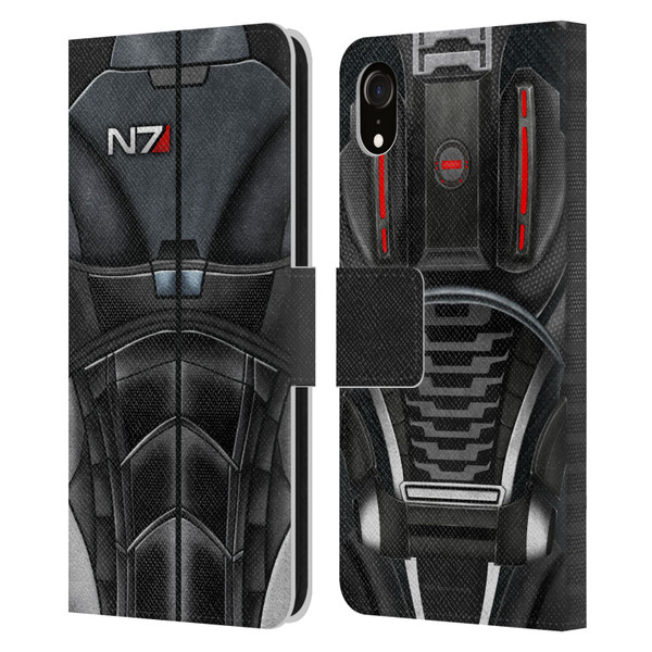 EA Bioware Mass Effect Armor Collection N7 Leather Book Wallet Case Cover For Apple iPhone XR