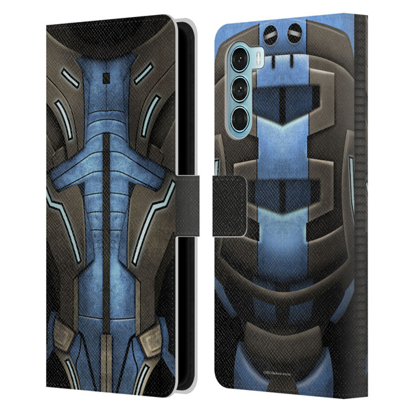 EA Bioware Mass Effect Armor Collection Garrus Vakarian Leather Book Wallet Case Cover For Motorola Edge S30 / Moto G200 5G