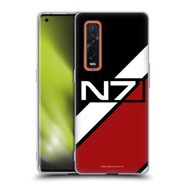 EA Bioware Mass Effect Graphics N7 Logo Stripes Soft Gel Case for OPPO Find X2 Pro 5G