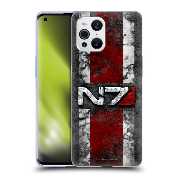 EA Bioware Mass Effect Graphics N7 Logo Distressed Soft Gel Case for OPPO Find X3 / Pro