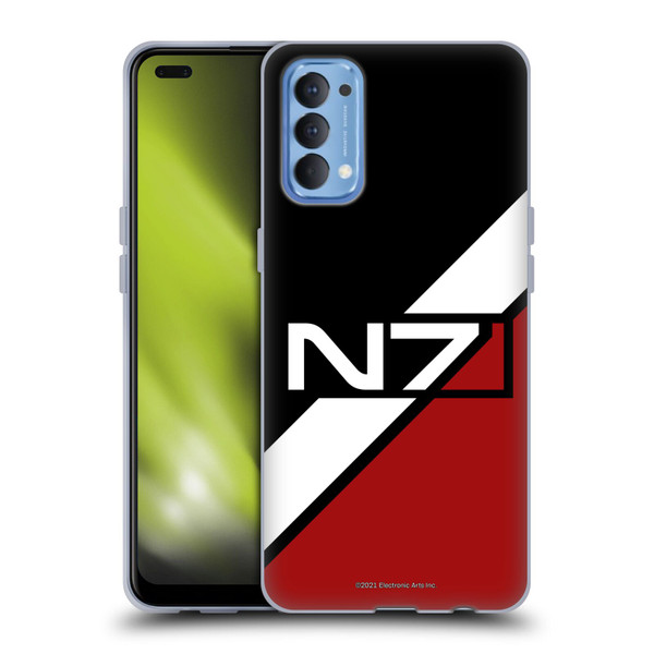 EA Bioware Mass Effect Graphics N7 Logo Stripes Soft Gel Case for OPPO Reno 4 5G