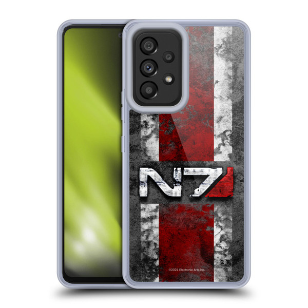 EA Bioware Mass Effect Graphics N7 Logo Distressed Soft Gel Case for Samsung Galaxy A53 5G (2022)