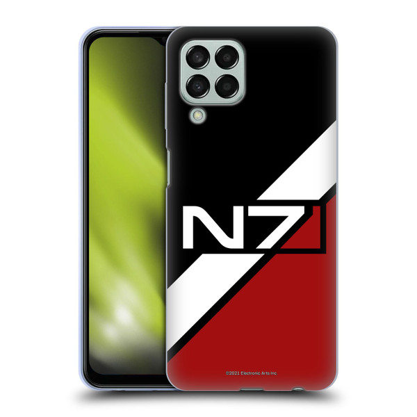 EA Bioware Mass Effect Graphics N7 Logo Stripes Soft Gel Case for Samsung Galaxy M33 (2022)